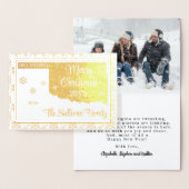 オクラホマ州のメリークリスマス州写真 箔カード (ディスプレー)