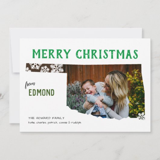 オクラホマ州の写真によるホリデーカード - メリークリスマス シーズンカード (正面)