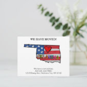 オクラホマ州の動くアナウンスカード ポストカード (スタンド正面)