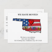 オクラホマ州の動くアナウンスカード ポストカード (正面/裏面)