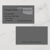 オクラホマ州の名刺が彫られた石の外観 名刺 (正面/裏面)