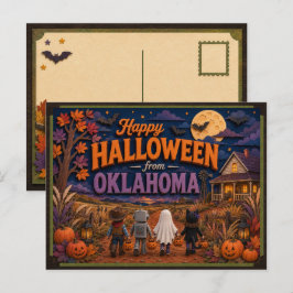 オクラホマ州の子供たちからハッピーハロウィン ポストカード