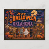 オクラホマ州の子供たちからハッピーハロウィン ポストカード (正面)