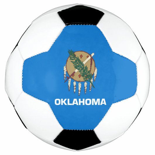 オクラホマ州の旗 サッカーボール (正面)