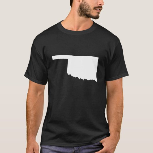 オクラホマ州の白黒デザイン Tシャツ (正面)