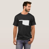 オクラホマ州の白黒デザイン Tシャツ (正面フル)