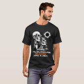 オクラホマ州の皆既日食スケルトン Tシャツ (正面フル)