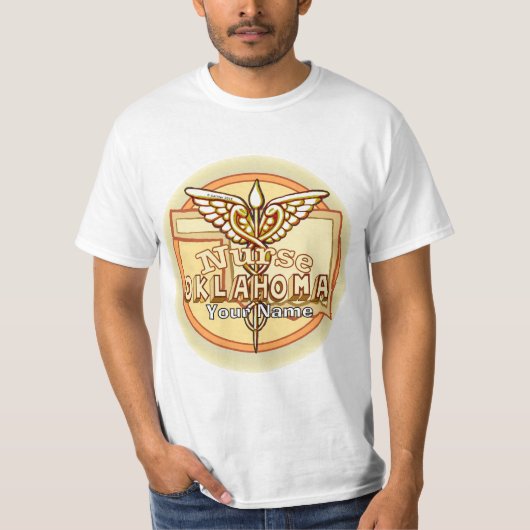 オクラホマ州の看護師カドゥケウス Tシャツ (正面)