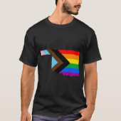 オクラホマ州の誇り LGBTQ プログレスプライド Tシャツ (正面)
