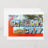 オクラホマ州オクラホマシティーからのヴィンテージの挨拶 ポストカード (正面/裏面)