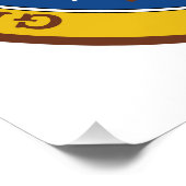 オクラホマ州シールアメリカ共和国国旗 ポスター (コーナー)