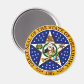 オクラホマ州シール マグネット (正面/裏面)