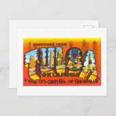 オクラホマ州タルサからのヴィンテージの挨拶 ポストカード (正面/裏面)