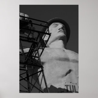 オクラホマ州タルサのゴールデンドリラー像。2009 ポスター