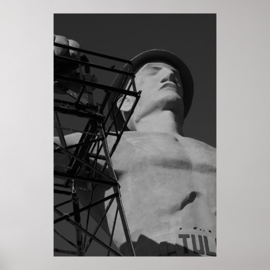 オクラホマ州タルサのゴールデンドリラー像。2009 ポスター (正面)