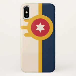 オクラホマ州タルサの旗 iPhone X ケース