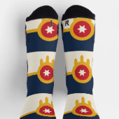 オクラホマ州タルサ州旗を持つアスレティッククルー靴下 ソックス (上部)