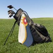 オクラホマ州タルサ州旗を持つゴルフタオル ゴルフタオル (グリーン)