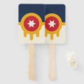 オクラホマ州タルサ州旗を持つハンドファンのセット ハンドファン (正面&裏面)