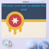 オクラホマ州タルサ州旗を持つフライヤー チラシ (シングル)