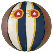 オクラホマ州タルサ州旗を持つフルサイズバスケットボール バスケットボール (縦)