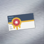 オクラホマ州タルサ州旗を持つ名刺マグネット マグネット名刺 (インサイチュ)