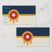 オクラホマ州タルサ州旗を持つ名刺 名刺 (正面/裏面)