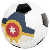 オクラホマ州タルサ州旗を持つ愛国的なサッカーボール サッカーボール (3/4)