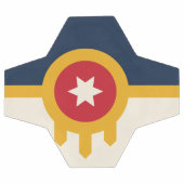 オクラホマ州タルサ州旗を持つ愛国的なサッカーボール サッカーボール (フラット)