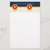 オクラホマ州タルサ州旗を持つ文房具 便箋 (正面)