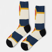 オクラホマ州タルサ州旗を持つ男性クルー用ソックス ソックス (左)