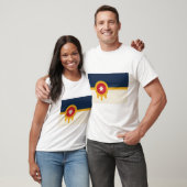 オクラホマ州タルサ州旗を持つ男性Tシャツ Tシャツ (ユニセックス)