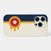 オクラホマ州タルサ市旗 iPhoneケース (裏面横)