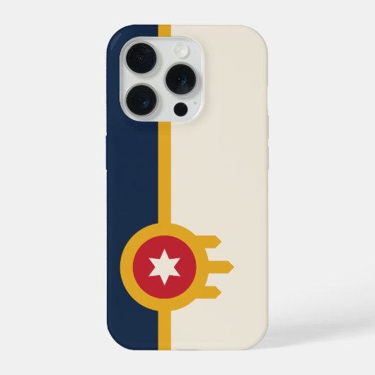 オクラホマ州タルサ市旗 iPhoneケース (裏面)