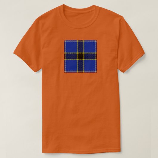 オクラホマ州タータンチェック Tシャツ (デザイン正面)
