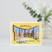 オクラホマ州トゥルサヴィンテージ大文字葉書 ポストカード (スタンド正面)