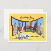 オクラホマ州トゥルサヴィンテージ大文字葉書 ポストカード (正面/裏面)