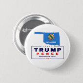 オクラホマ州トランプ2020用 缶バッジ (正面&裏面)