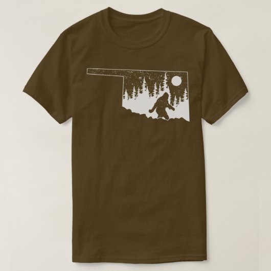 オクラホマ州マップのギフト Tシャツ (デザイン正面)