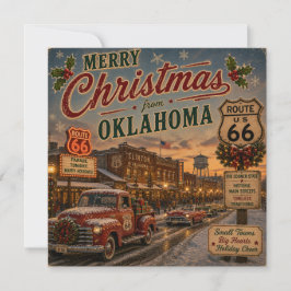 オクラホマ州ルート66 クリスマスのご挨拶 カード