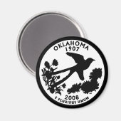 オクラホマ州四半期 マグネット (正面/裏面)