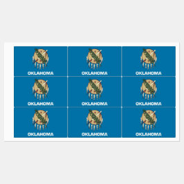 オクラホマ州旗のある愛国的なラベル州 ラベル