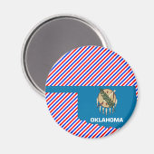 オクラホマ州旗の地図 マグネット (正面/裏面)