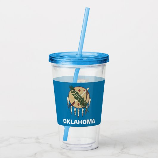 オクラホマ州旗を持つアクリルタンブラー アクリルタンブラー (裏面)
