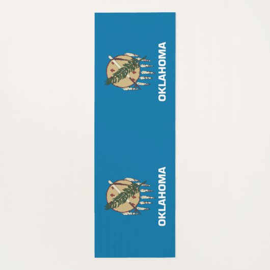 オクラホマ州旗を持つ愛国的なヨガマット ヨガマット (裏面)