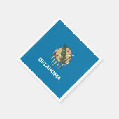 オクラホマ州旗を持つ愛国的な紙ナプキン スタンダードカクテルナプキン (角)