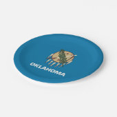 オクラホマ州旗を持つ愛国的紙プレート ペーパープレート (アングル)