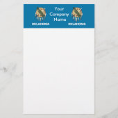 オクラホマ州旗を持つ文房具 便箋 (正面)