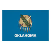 オクラホマ州旗を掲げた愛国的ポスター ポスター (正面)
