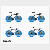 オクラホマ州旗サイクリング 長方形シール (シート)